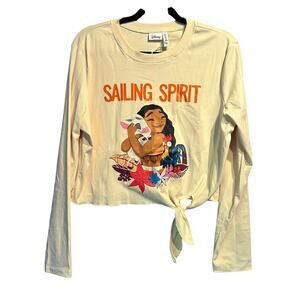 NWT PatPat Disney Moana Shirt Size XL Ladies Long Sleeve Tie Waist